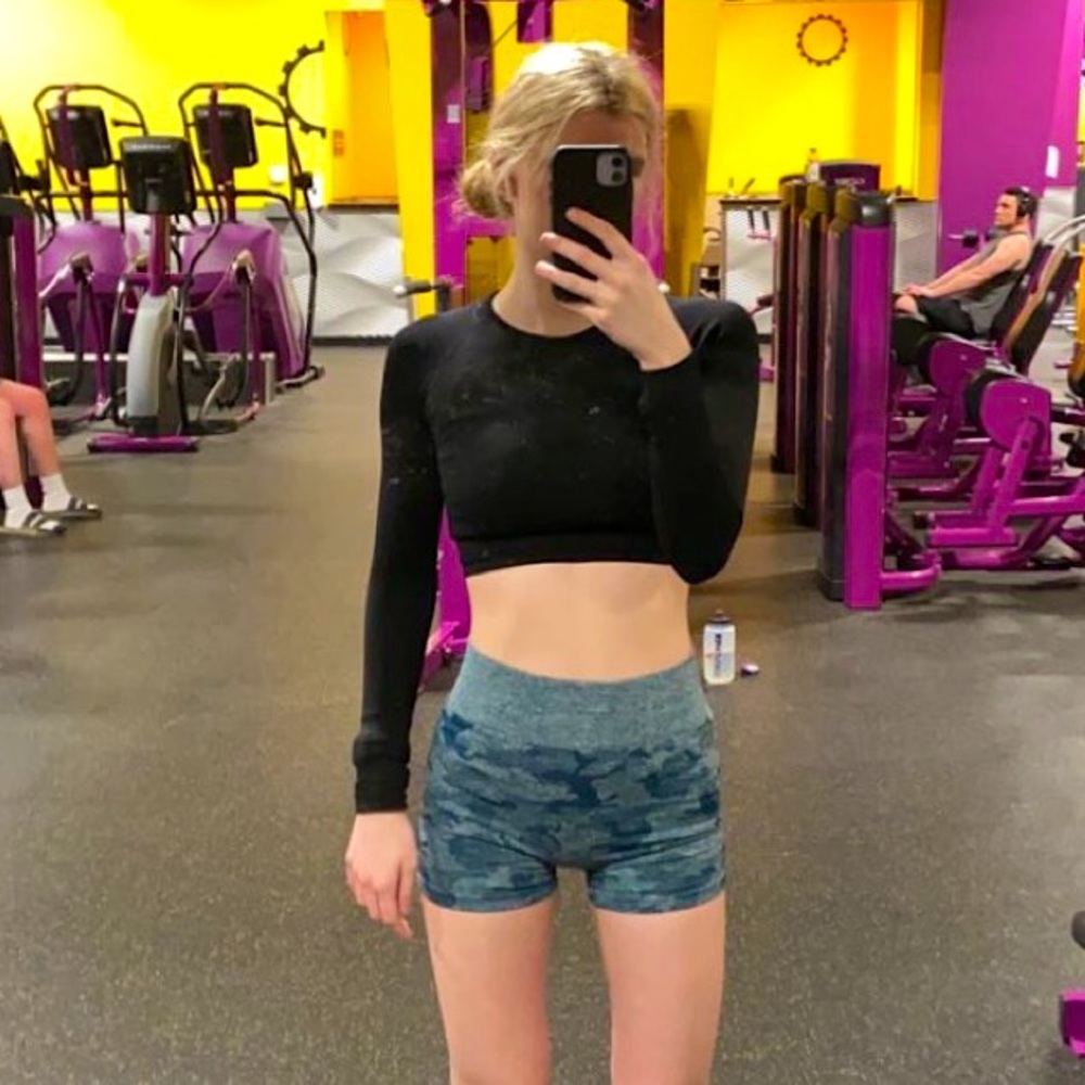Camo blue shorts